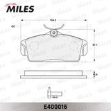 MILES Комплект тормозных колодок, дисковый тормоз E400016