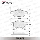 MILES Комплект тормозных колодок, дисковый тормоз E400124