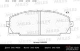MILES Комплект тормозных колодок, дисковый тормоз E400355