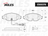 MILES Комплект тормозных колодок, дисковый тормоз E500376